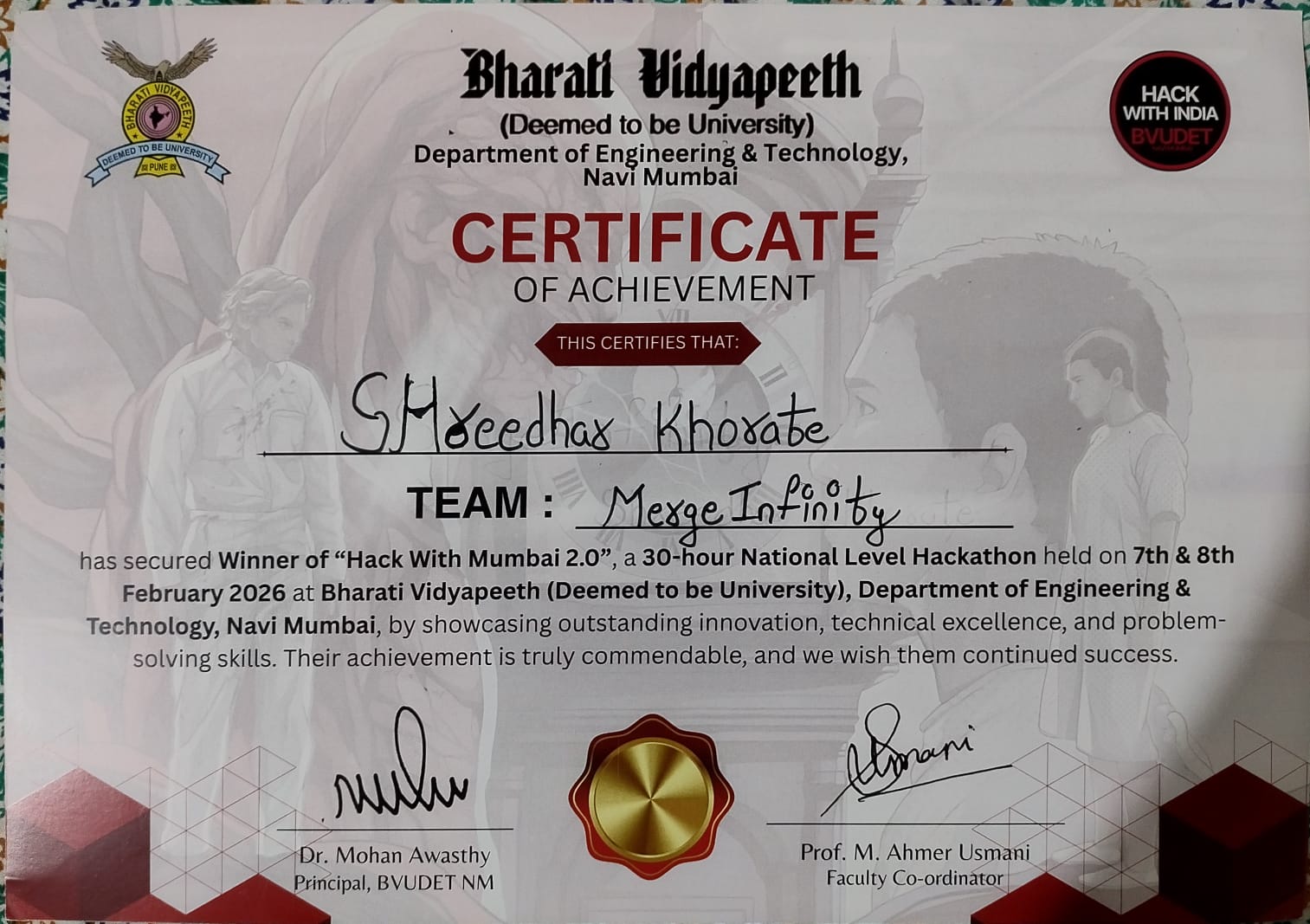 Hack With Mumbai Award
